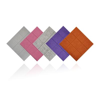 China Excellent Noise Reduction Performance 100% Polyester Acoustic Panels Pet 3D Acoustic Panels For Decoration for sale