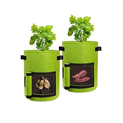 China Eco-friendly 7 Gallon Potato Growing Bags For Growing Bags For Vegetable With Window for sale