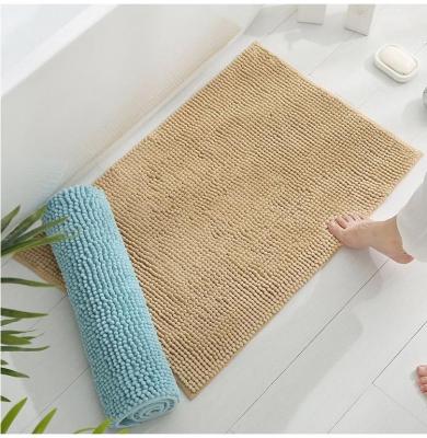 China Chenille Soft Bath Mat Rug 31.5 X 19.8 Inches Washable Luxury Soft Shaggy Bath Mat for sale