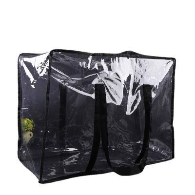 China Custom Printed Iridescent Clear Plastic Gift Eco Friendly Recyclable Foldable Fashion Hologram PVC Laser Radium Tote Shopping Bag for sale