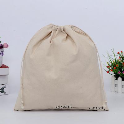 China 100% Customized Eco Friendly Reusable Empty Single Drawstring Bags Eco-Friendly Canvas Cotton With Double String for sale