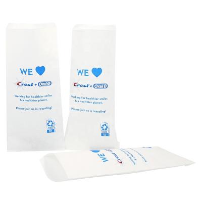 China Recyclable Small Quick Toothpaste Toothpaste Customization Gift White Thin Paper Bags For Dental Hospital for sale