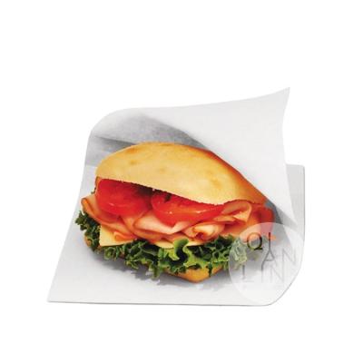 China Recyclable Double Open Kraft Take Away White Paper Packaging Bags For Fast Food With Logo Printing Customized for sale