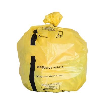 China Customized Printing Thickened Yellow HDPE Medical Waste Bags for Hospitals and Clinics for sale