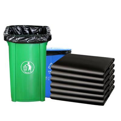 China HDPE Contractor Garbage Bags Super Thick Black Trash Bags for Trash Storage Yard Work for sale