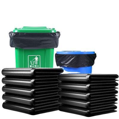 China Industrial Heavy Duty Black Garbage Bags for Outdoor Trash Can Liners Household Products for sale