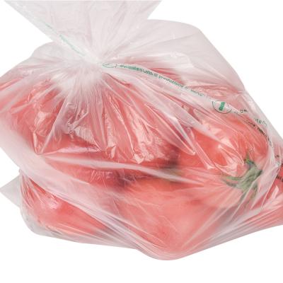 China Transparent HDPE Food Packaging Flat Bag On A Roll For Fruits Vegetable Bread Sample for sale