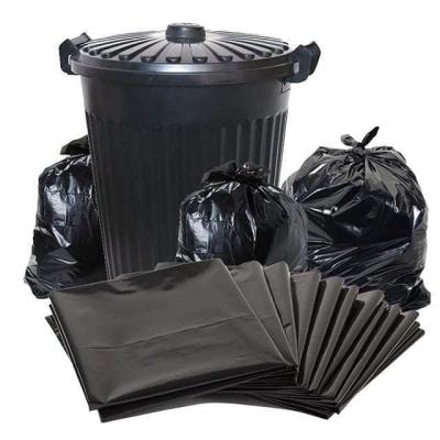 China Custom Order Accepted Thickened Large Black Garbage Bags for Various Garbage Bins for sale