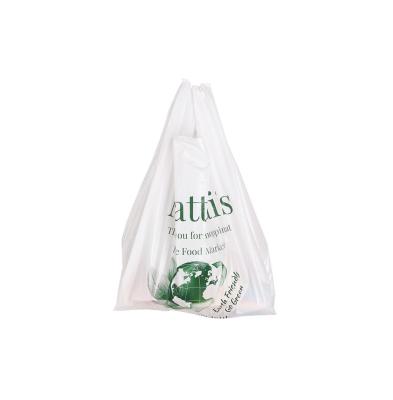 China Firm Plastic Bags for Grocery T-shirt Bags on Roll Custom Logo Certificate ok compost for sale