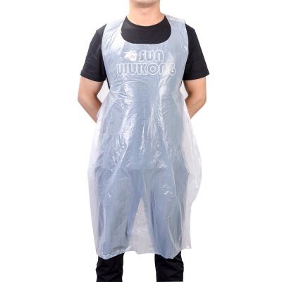 China Convenient Cleaning Waterproof and Stain Resistant Plastic Apron with Customized Logo for sale