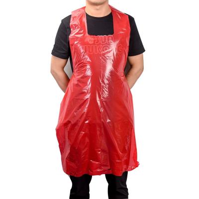 China Disposable Plastic Apron Without Sleeves for Countertop Room Space HONGCHENG PE Apron for sale