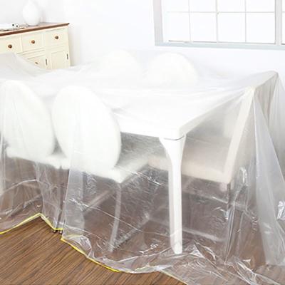 China Customized Size Disposable Transparent Film Dust Cover for Furniture and Air Conditioner for sale