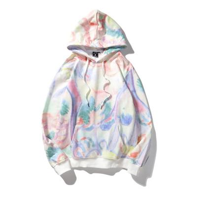 China 2021 High Quality Fashion 300gsm Breathable Streetwear Men's High Quality Breathable Hoodies LINK DYE DYE Hoodie Thick for sale