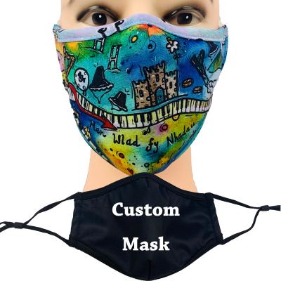 China 2020 Breathable Digital Printing Cotton Face Maskes Designer Cotton Face Maskes Reusable Washable Maskes Fashion for sale