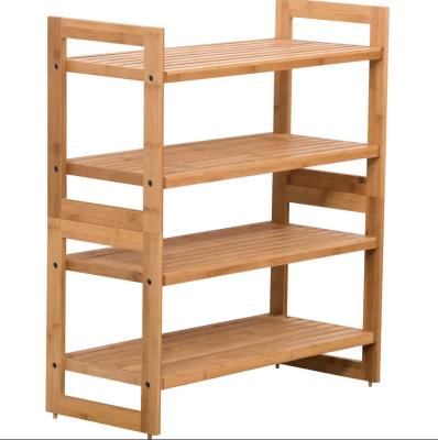 China Goods Stored Using Low Price Bamboo Wooden Organizer Shelf Bench Fold Shoe Rack for sale