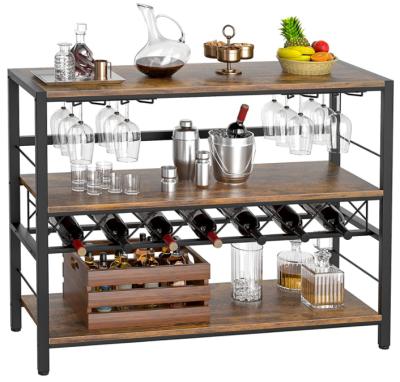 China Factory Price Wine Display Industrial Custom Expandable Wood Storage Rack Living Room Kitchen Wooden Rack for sale