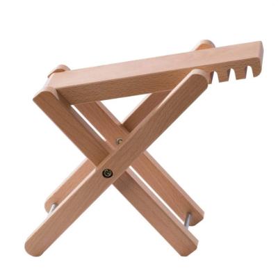 China Factory Direct Selling Brown Folding Wooden Bar Square Solid Wood Foot Stool for sale