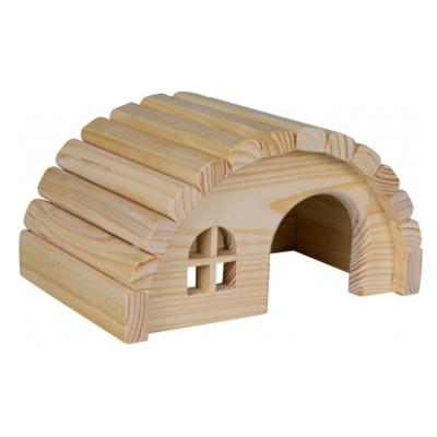 China Environmental Half Stored Around Protection Color Small House Wooden Hamster Nest for sale