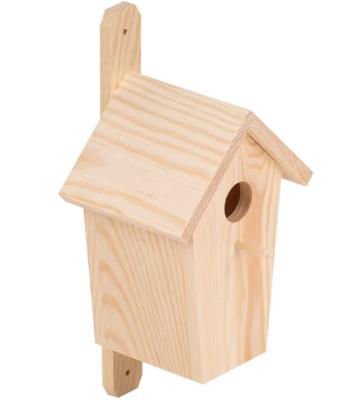 China Stocked Birds Small Sparrow House Wooden Hamster Hut For Small And Medium Animals for sale