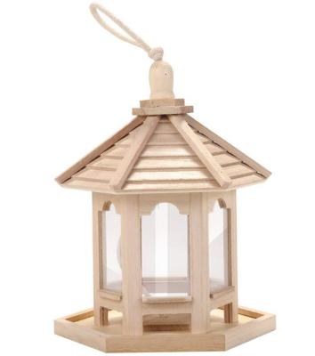 China Custom Stocked Outdoor Bird House Garden Deck Decorated Nest Bird House Pet Cages, Carriers and Wooden Houses Pine Wood for Birds for sale