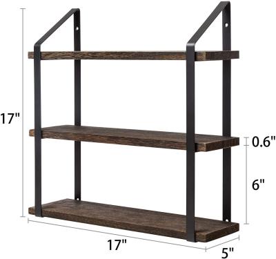 China Minimalist American Wood Hanging Rack Ironwood Integrated Rack Wall Shelf Bathroom Cube Wall Floating Shelf for sale