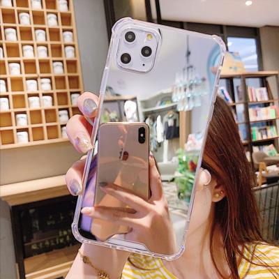 China Shockproof Four Corner Airbag Anti-fall Mirror Phone Case Suitable For iphone13 phone case Apple 14 case tpu for sale