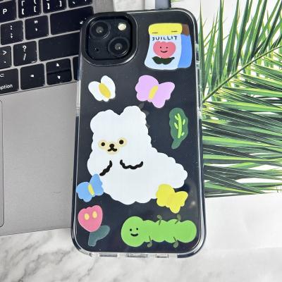 China Shockproof Cartoon Rabbit Flower Suitable For iPhone13pro 7p Clear Silicone Soft Shell Phone Case iPhone14 iPhone12 Advanced Sense XR for sale