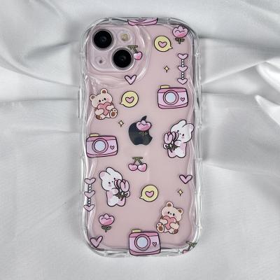 China Shockproof Cute Cartoon Rabbit Suitable for iPhone14 Phone Case iPhone13Pro Tide Brand iPhone11 Transparent Silicone Soft Shell iPhone12 XR for sale