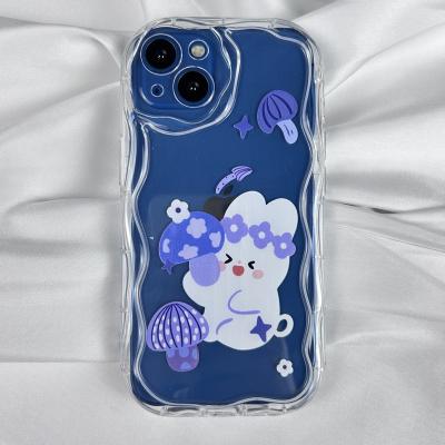 China Mushroom Shockproof Creative Rabbit Suitable For iPhone14promax Phone Case iPhone13 Transparent Soft Silicone iPhone11 xs Cartoon Anti-fall for sale