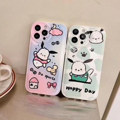 China Shockproof Fitness Dog Suitable For iPhone14Pro Phone Case iPhone13Promax Air Soft Shell iPhone12 Cushion Cute Silicone Case for sale