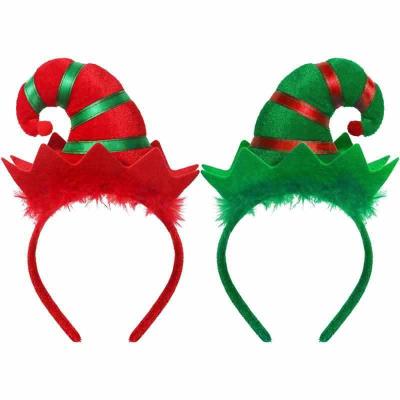 China European and American Style Customized Christmas Children's Hair Accessories Funny Elf Hat Headband Halloween European and American LED Light Headdress for sale