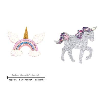 China European and American style cartoon imagination flies rainbow novelties unicorn phone case promotional decorations European and American children hairpin materi for sale