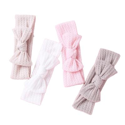 China Hot Selling CIA European and American Style Children's Hair Accessories and American Knitted Bow New Baby Cloth Hair Band Children's Hair Band Babies for sale