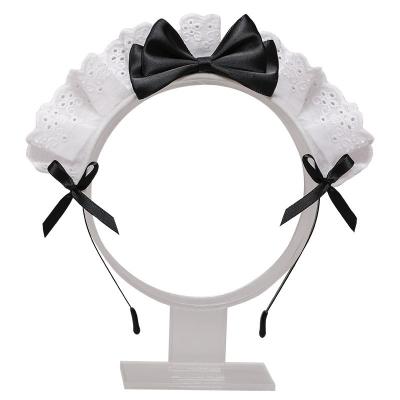 China Japan style Japanese Lolita headdress lace bow maid cosplay headband for sale