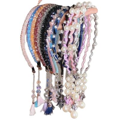 China Toothed non-slip children's earrings princess hairpin female hairpin headband Japan and Korean style girl Korean soft fabric tassel pendant for sale