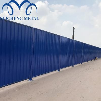 China Easily Assembled Guangzhou Factory Corrugated Steel Plate Durable Temporary Temporary Fence Metal Pickup Panels For UK Market for sale