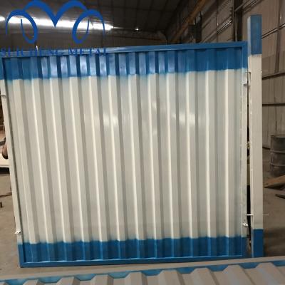 China Guangzhou Factory Easily Assembled Corrugated Steel Plate Fence Galvanized Steel Sheet Fence for sale