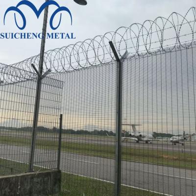 China High Security Easily Assembled Powder Coated Anti Climb 358 Security Fence For Airport / Prison In Sale Welded Wire Mesh Fencing for sale