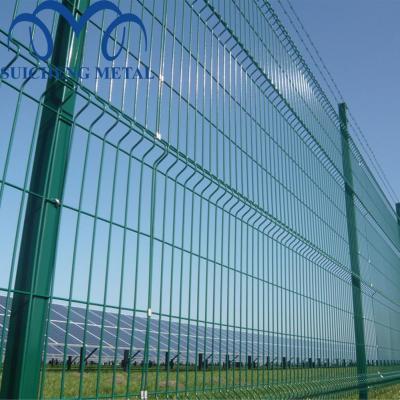 China Easily Assembled Cheap Welded Canton Wire Mesh Fence Price/Steel Fence Panel/Steel Fence Posts For Sale for sale