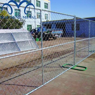 China Easily Assembled Guangzhou Factory 1.8mx2.4m American Standard Galvanized Temporary Chain Link Construction Fence For Sale for sale