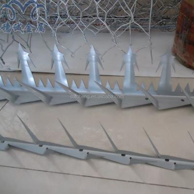 China Wall Spike For Protection Guangzhou Factory Galvanized Iron Wire Razor Wire Mesh / Fence / Barbed Wire Mesh Wall Spike (ISO9001) for sale