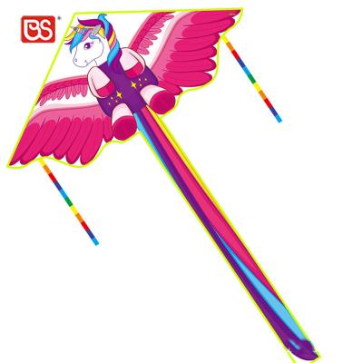 China Papalote BS Toy Outdoor Kid 1.4 Meter Unicorn Easy Fly Delta Papalpte Kites with String for sale