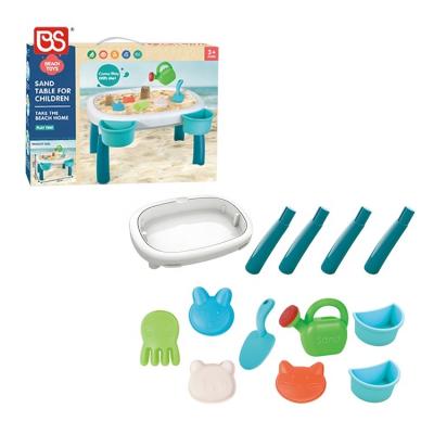 China Kids Sand and Water Table BS Toy Toddler Activity 4 Sand Animal Molds Beach Kid Play Sand and Water Table Desk With13 Pcs Deluxe Accessories for sale