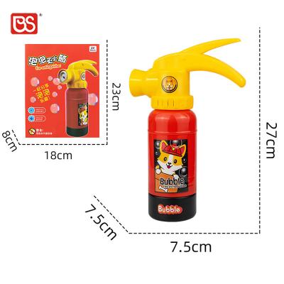 China BS Toy High Quality Play Water Bubble Machine Bubble Machine Promotional Solution Fire Extinguisher Small Toys Gifts With Light Music for sale