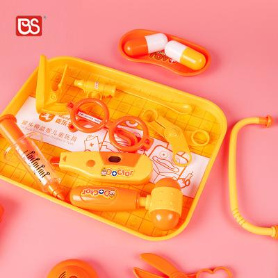 China BS Toy Kid Syringe Injection Stethoscope Game Chamber Medicine Doctor Toy Accessories With Salver Doctor Set Simulation Role-Playing Nurse for sale