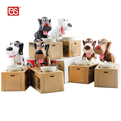 China BS Style Cute Animal Dog Saving Box Money Piggy Bank Toy Birthday Christmas Gifts Eat Jar Coin Banks Save Piggy Banks Saving Piggy Bank For Child for sale