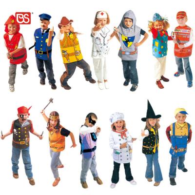 China BS Toy Halloween Barber Stewardess Astronaut Space Policeman Construction Worker Engineer Fire Chief Kids Mini Role Pretend Play Cost for sale