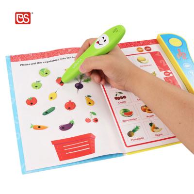 China Early Educational Smart Pen Book BS Magic Toy 2022 Laptop English Alphabet Custom Point Read Magic Talking Pen Book For Kid for sale