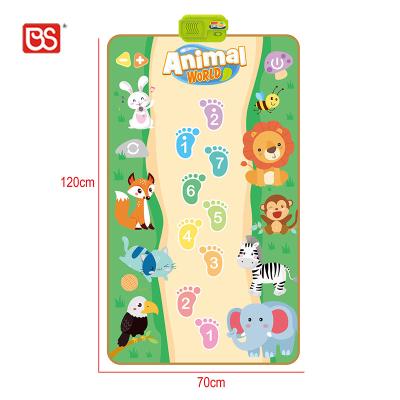 China Electronic Foldable Learning Walking Sound Musical Game Mat Toys Piano Blanket Toddler Cartoon BS Toy Soft Animal World Touch for sale