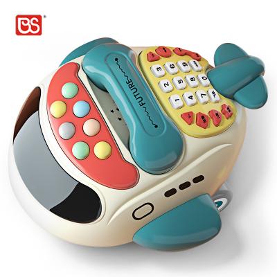 China 2022 Kinder Baby Phone Toy BS Toy Amazon Success Number Nursery Rhyme Projection Story Projection Flat Educational Baby Phone Reading Toy for sale